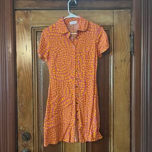 Isalis Orange and Pink Dress